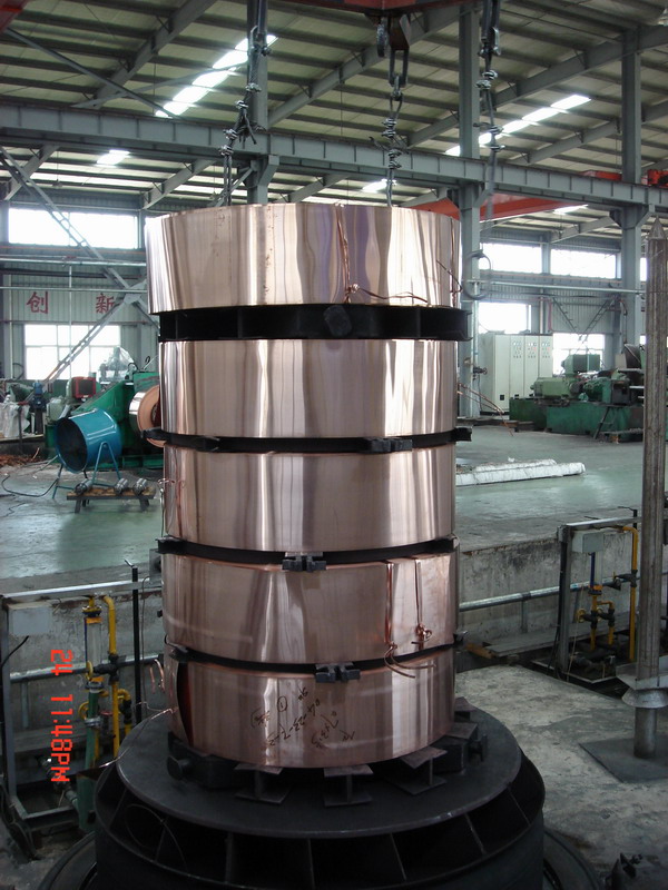 A copper strip process using nitrogen annealing